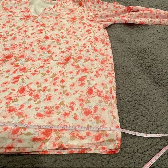 Boho Floral Long Sleeve Top Size Large - Picture 7 of 10